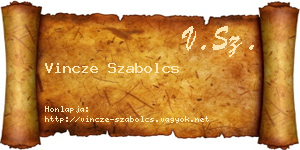 Vincze Szabolcs névjegykártya