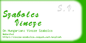 szabolcs vincze business card